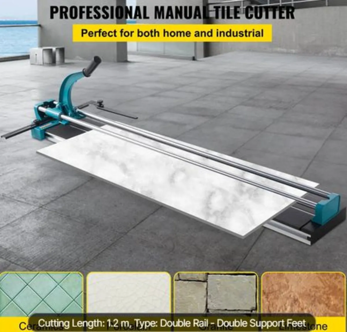 1200MM Tile Cutter, High Precision Manual Ceramic - Image 3