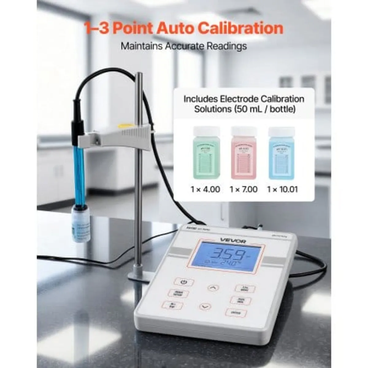 Benchtop pH Meter, 0-14 pH Range, Laboratory Teste - Image 2