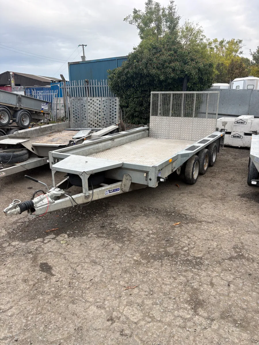 2022 Ifor Williams 12ft plant trailer - Image 1