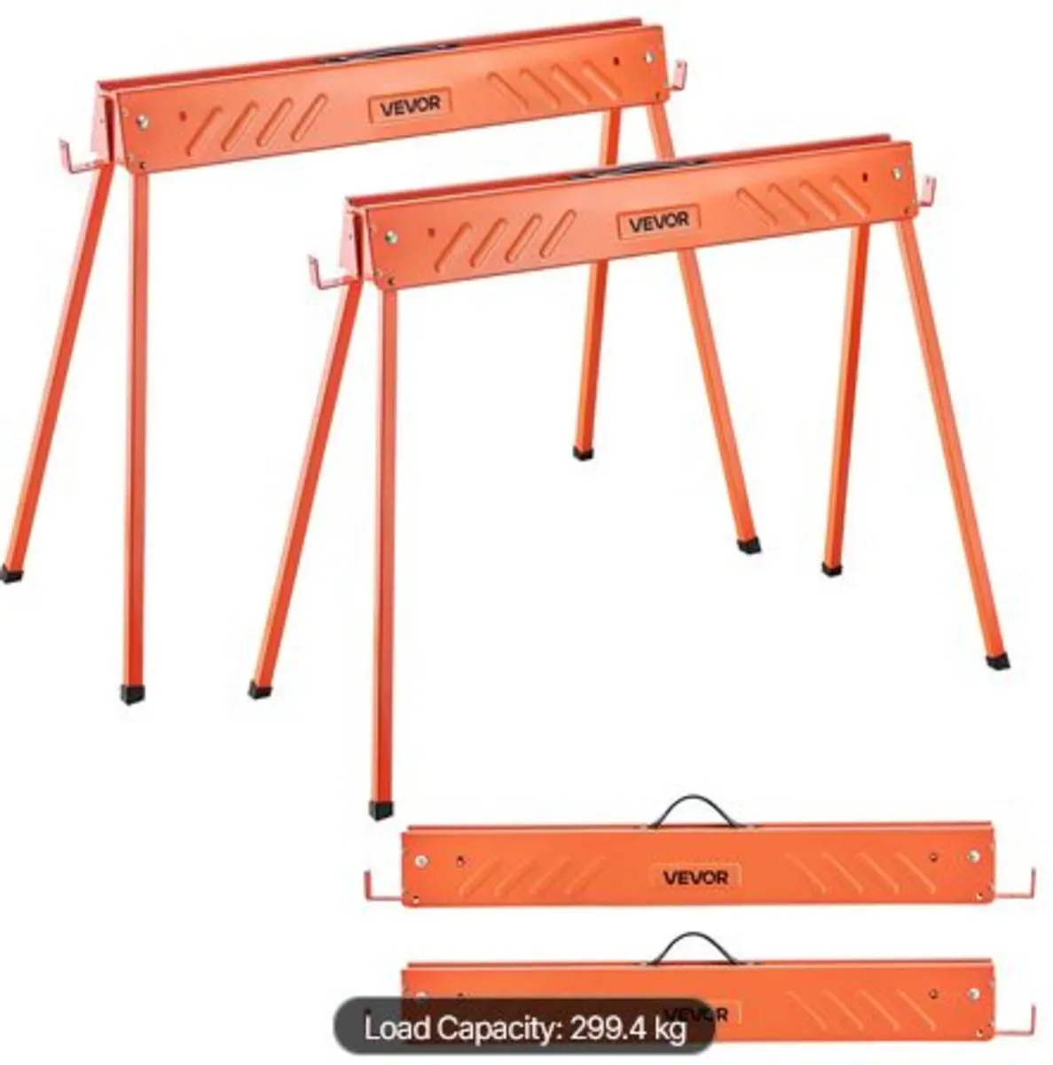Saw Horses 2 Pack Folding Work Horses 660lbs Load - Image 3