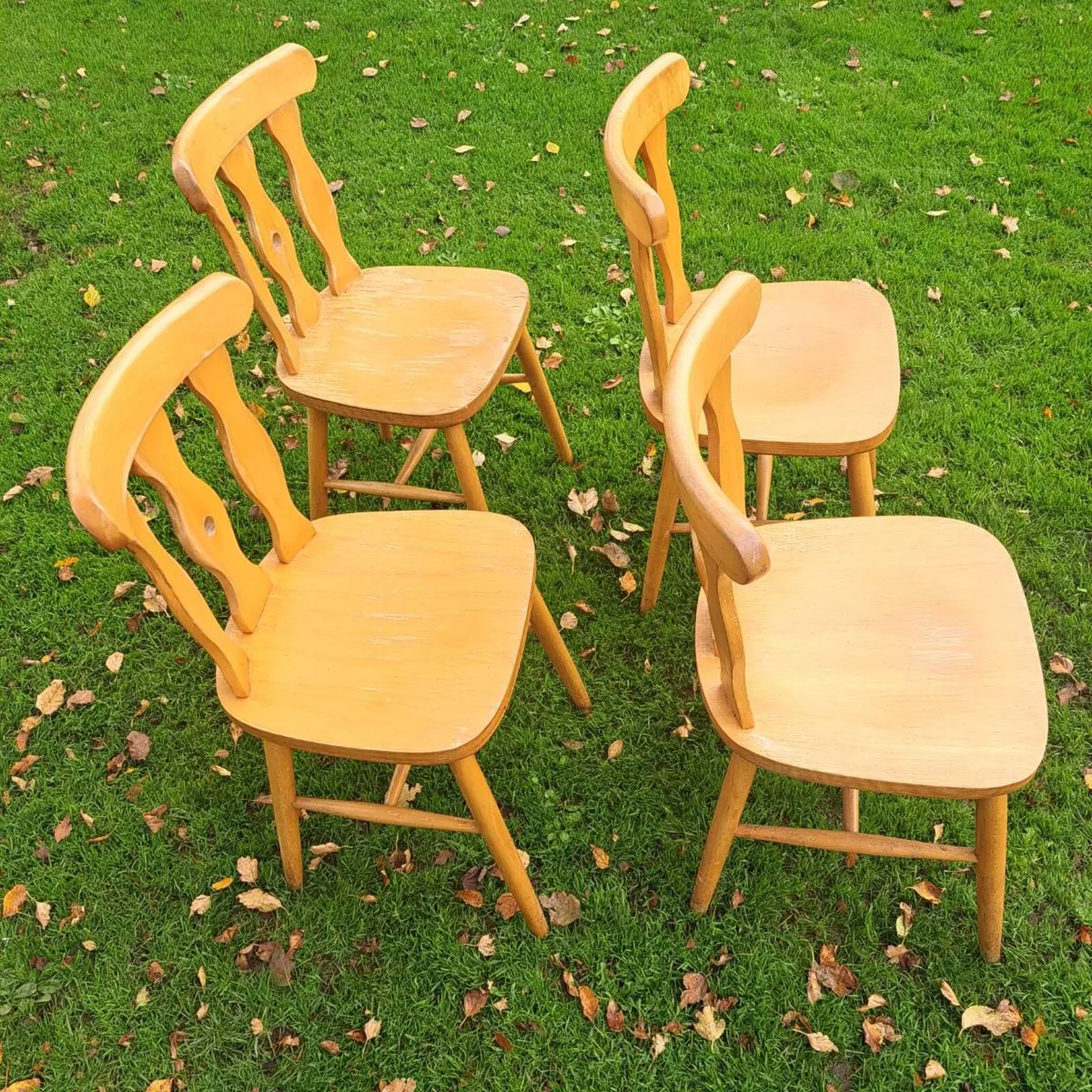 4 Pine Kitchen Chairs - Image 2