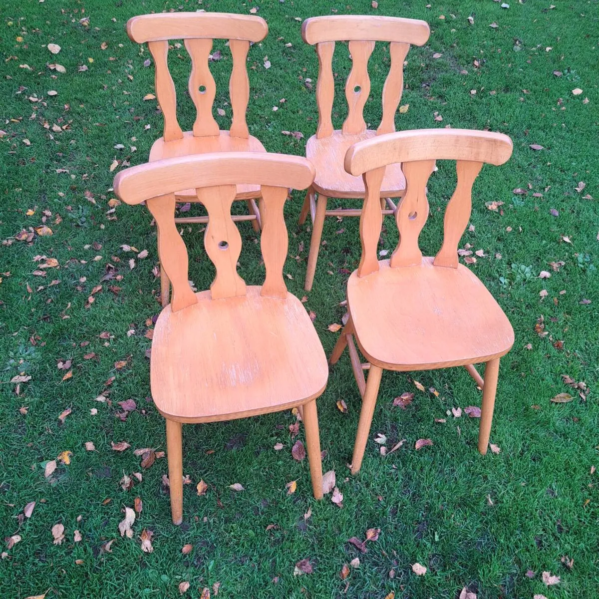 4 Pine Kitchen Chairs - Image 4