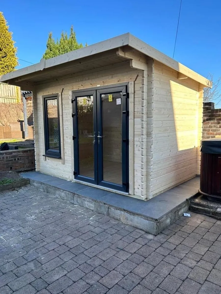 🏡 12x8 COOLA 44MM PENT ROOF LOG CABINS - Image 2