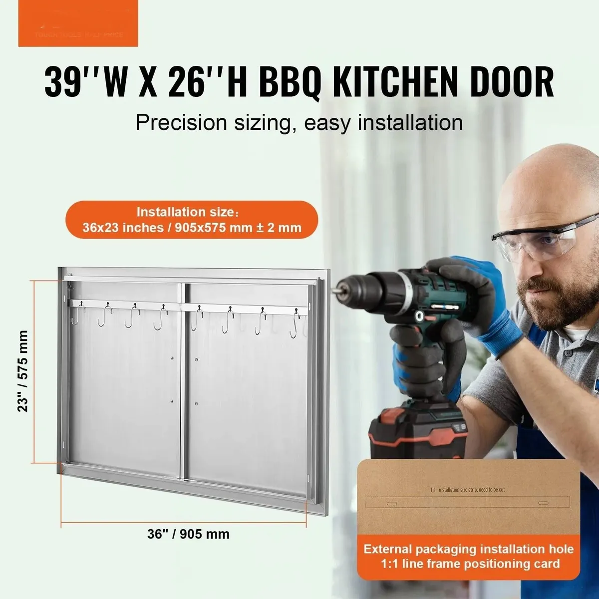 BBQ Door Outdoor Kitchen Cabinet 990x660mm - Image 4