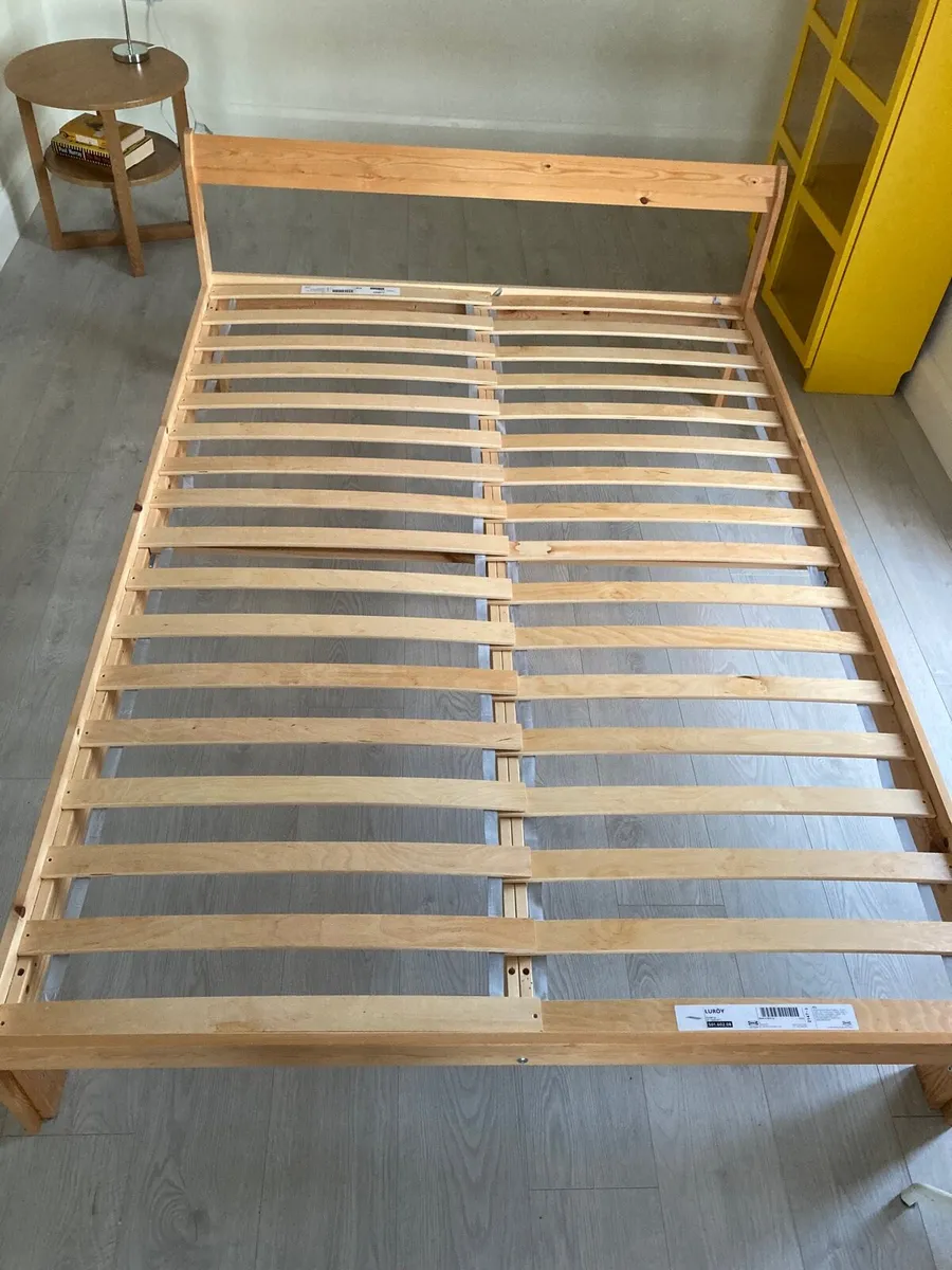 Ikea double bed frame and mattress - Image 2