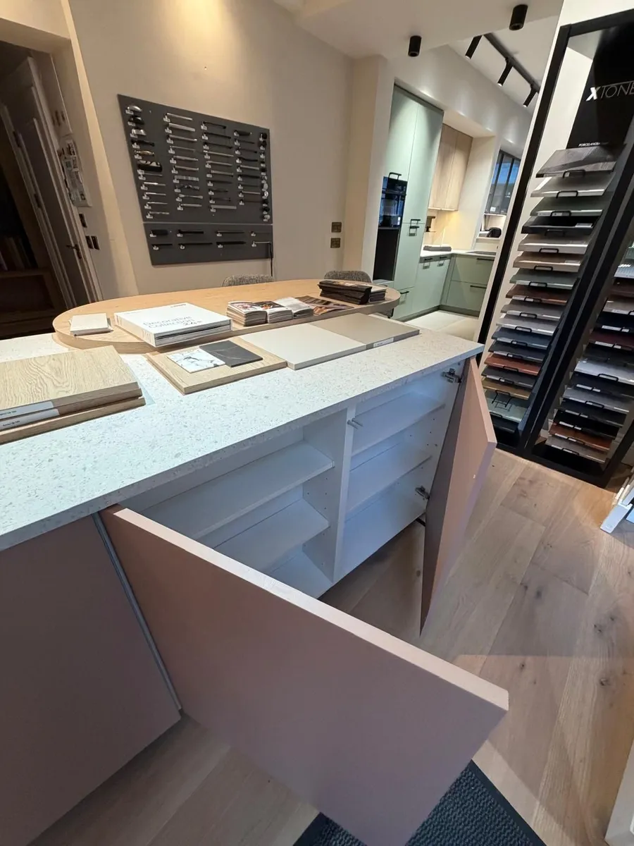 Ex Display Kitchen Island in Blush Pink - Image 2