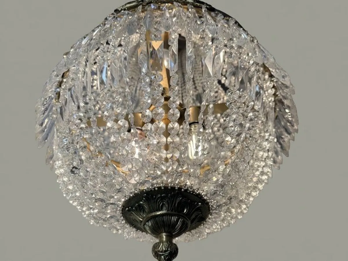 Exceptional Large Basket Shape Chandelier - Image 2