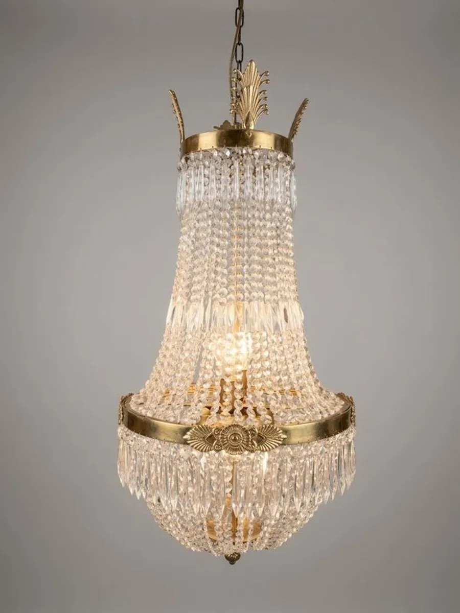 Exceptional Large Basket Shape Chandelier - Image 1