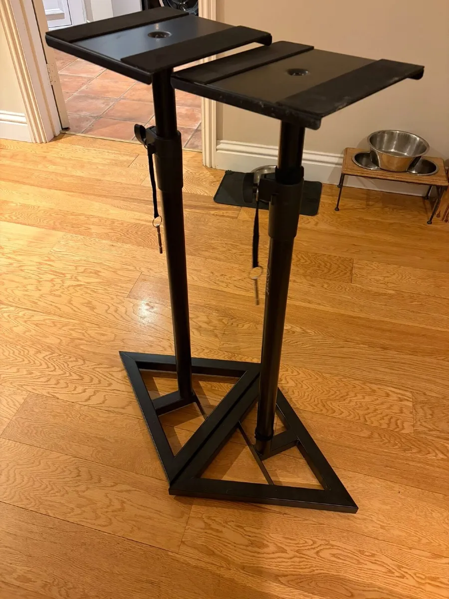 Adjustable Black Speaker Stands - Image 2