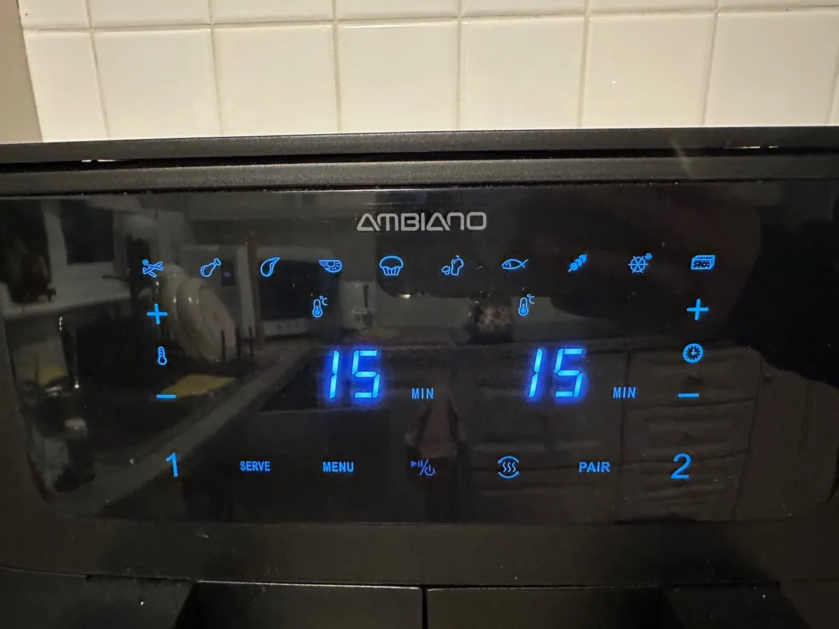 Ambiano Dual Basket Air Fryer; Excellent Condition - Image 2
