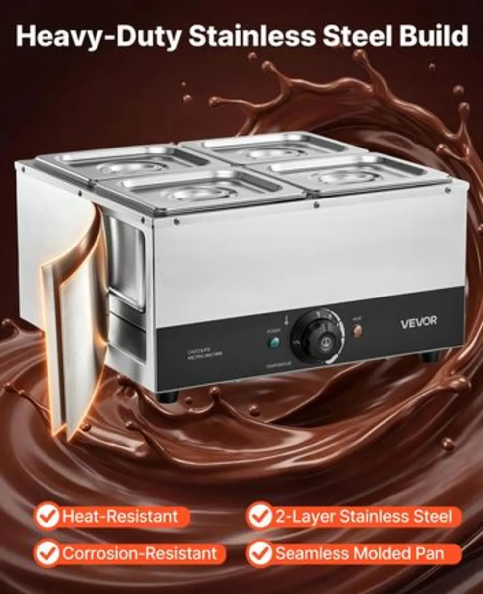 Chocolate Melting Machine, 4 Tanks 8.2 kg Choc - Image 3