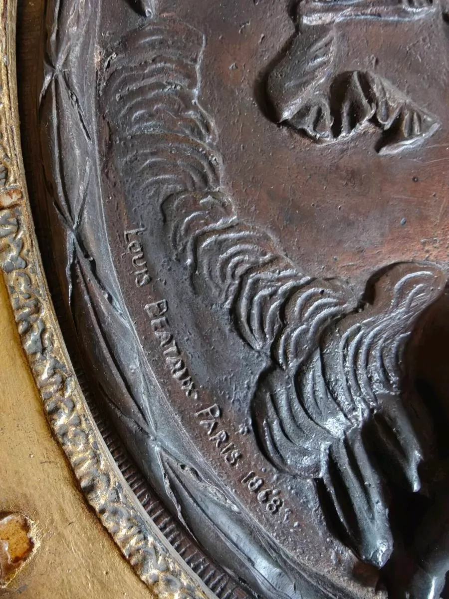 Framed Louis Beataux Cherub Relief - Image 3