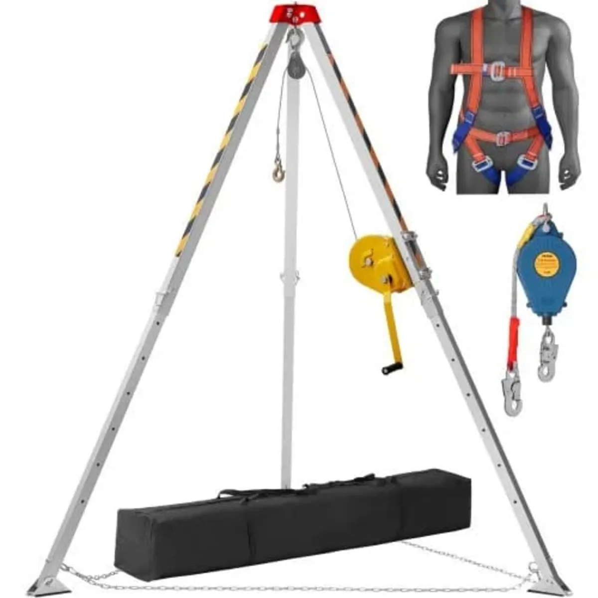 Confined Space Tripod Kit, 816.4 kg Winch, Confine - Image 1