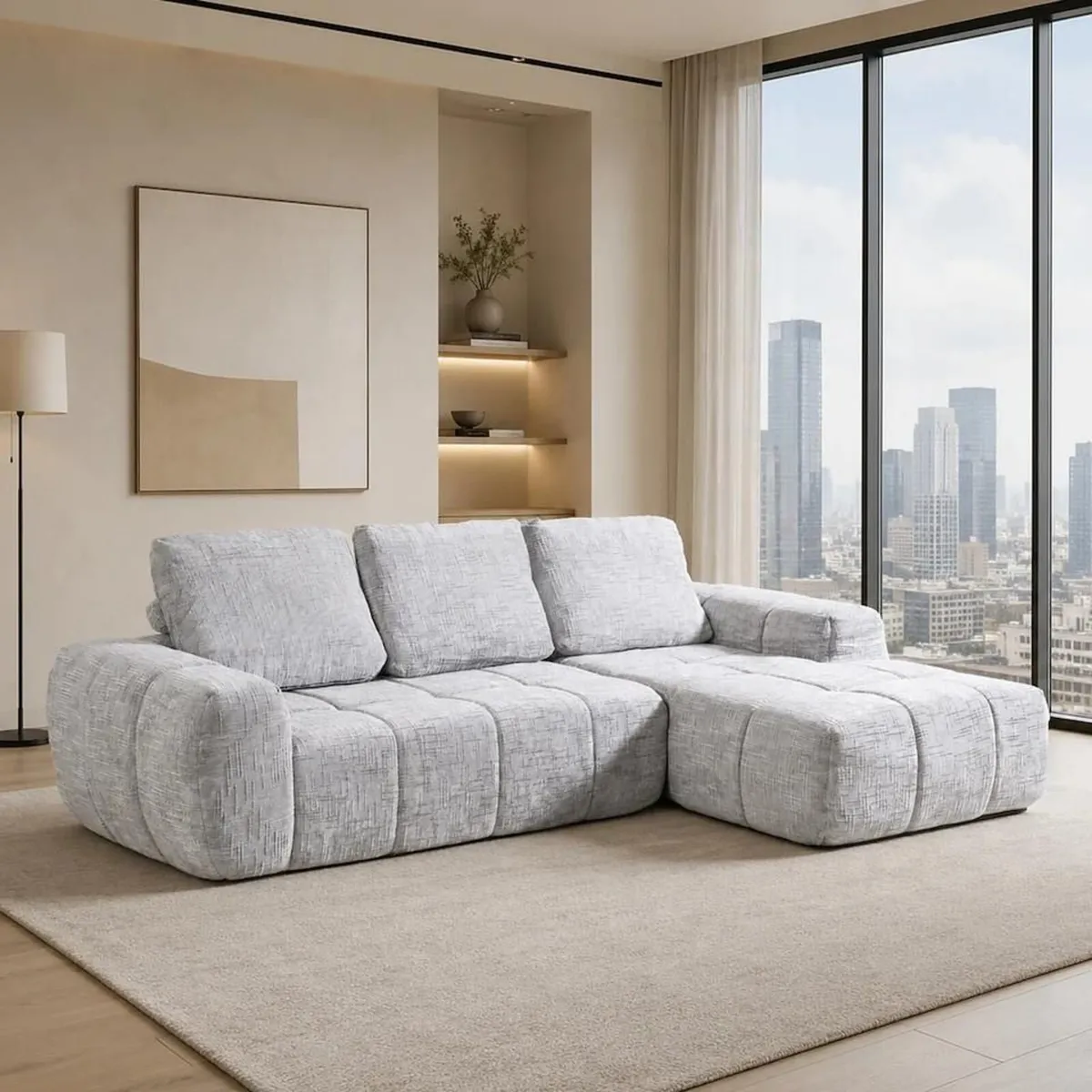 Softy Compressed Sectional sofa c/w chaise - Image 2