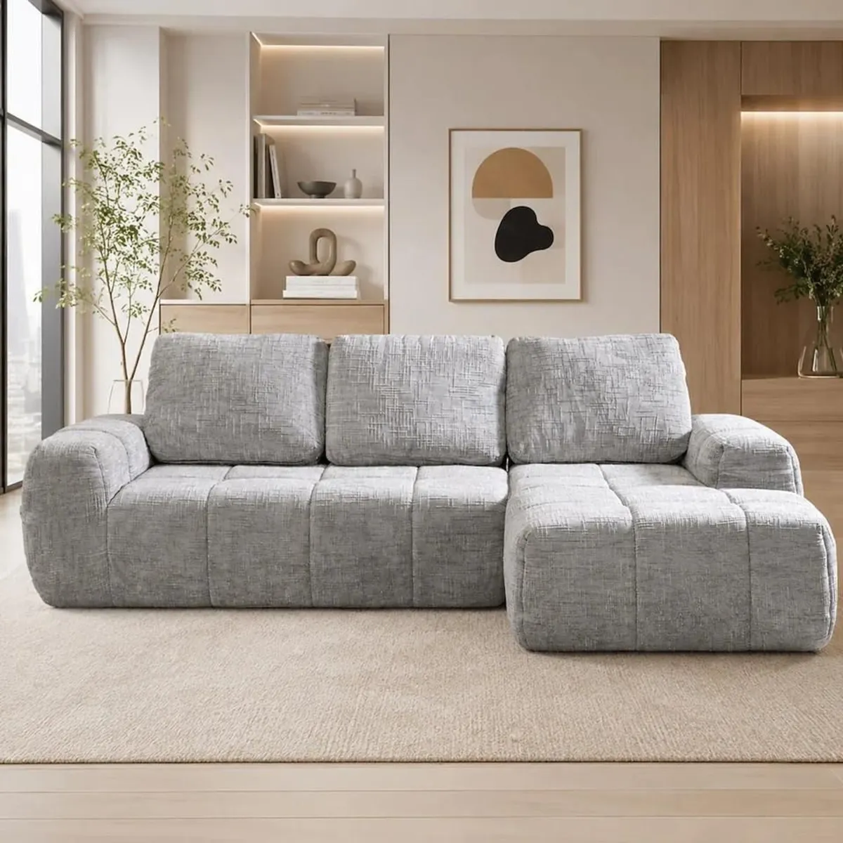 Softy Compressed Sectional sofa c/w chaise - Image 1