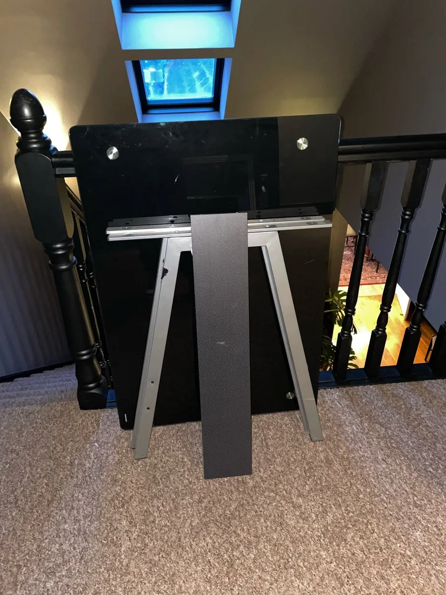 Tempered glass desk