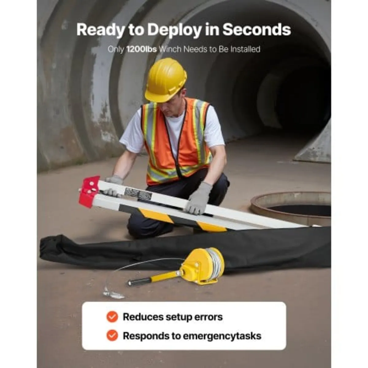 Confined Space Tripod Kit, Heavy Duty Rescue Tripo - Image 2