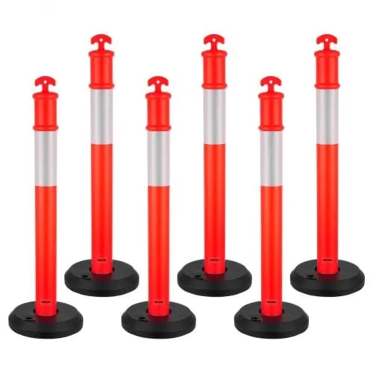 6 Pack Traffic Delineator Posts, 1140 mm Traffic S - Image 1