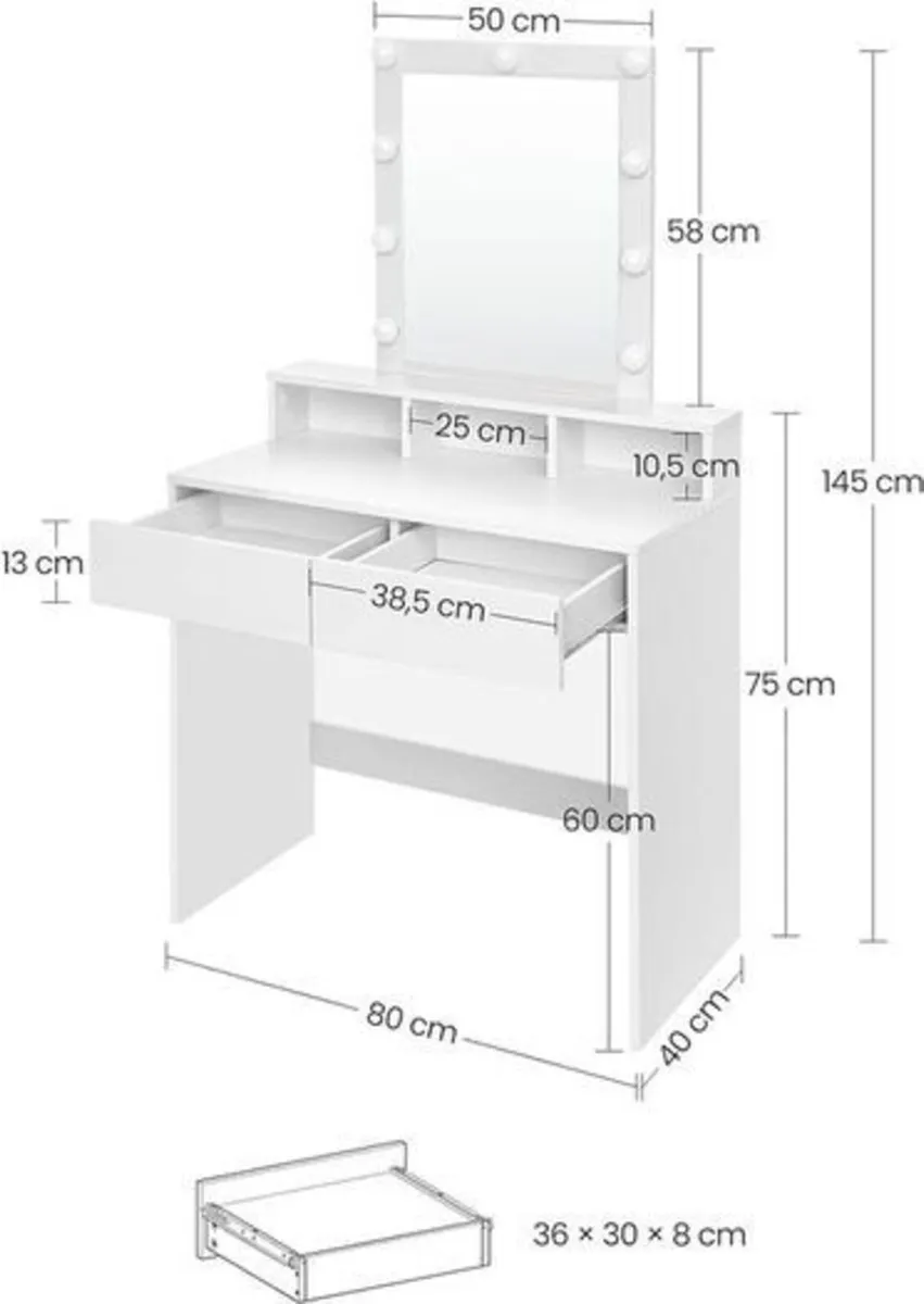 Dressing table with bulbs LED - Image 2