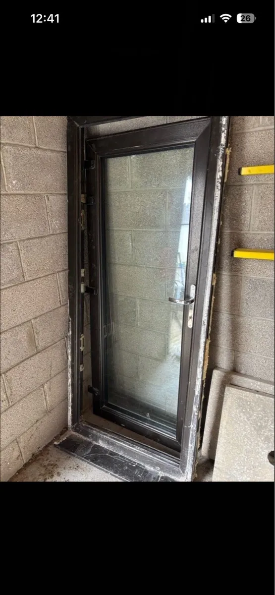 UPVC BLACK FULL GLASS DOOR HIGH QUALITY