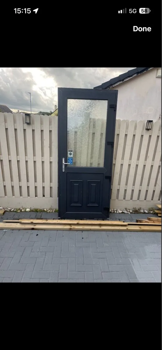 UPVC BLACK BACK DOOR