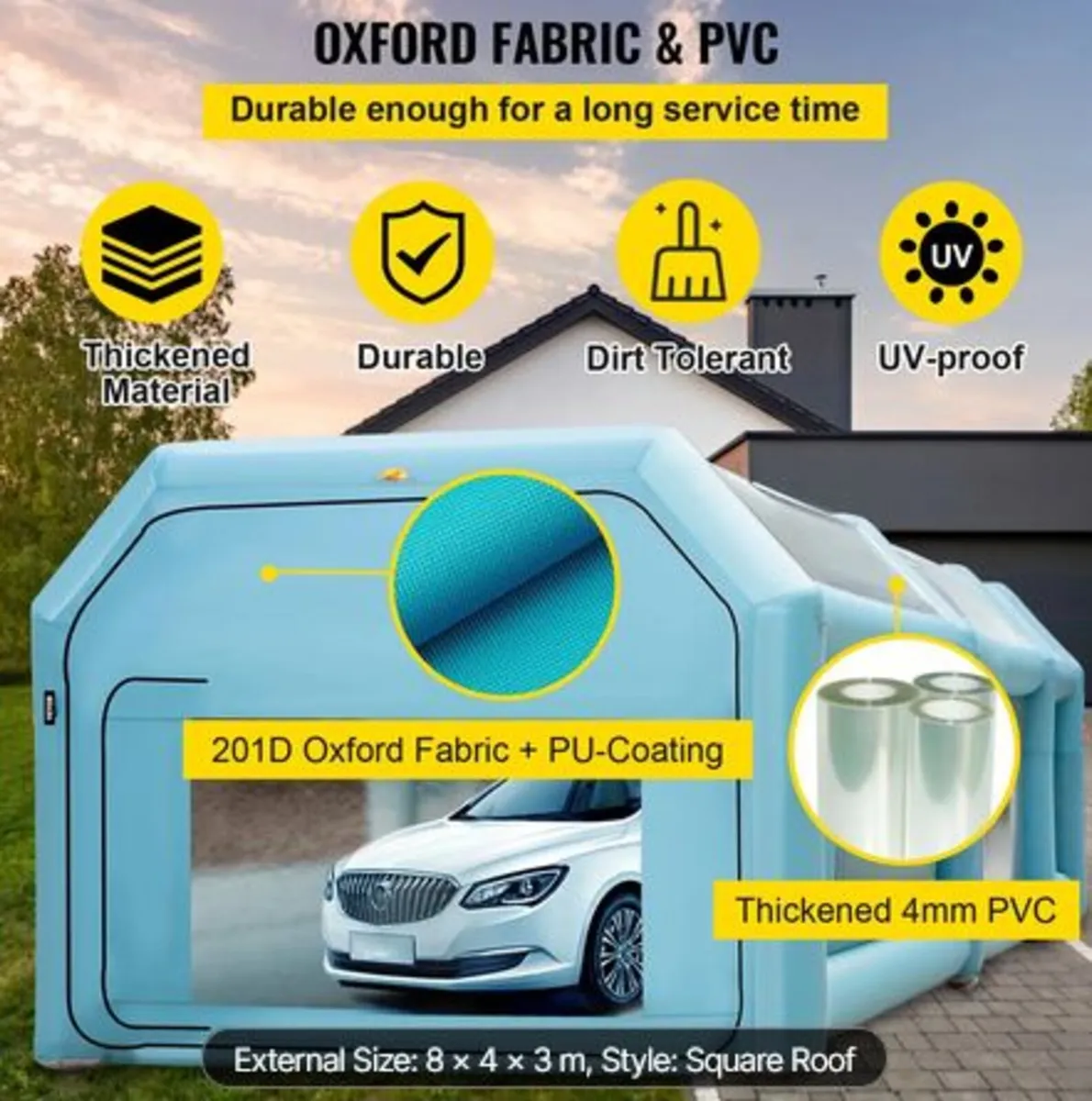 Portable Inflatable Paint Booth, 792.48 x 457.2 - Image 2