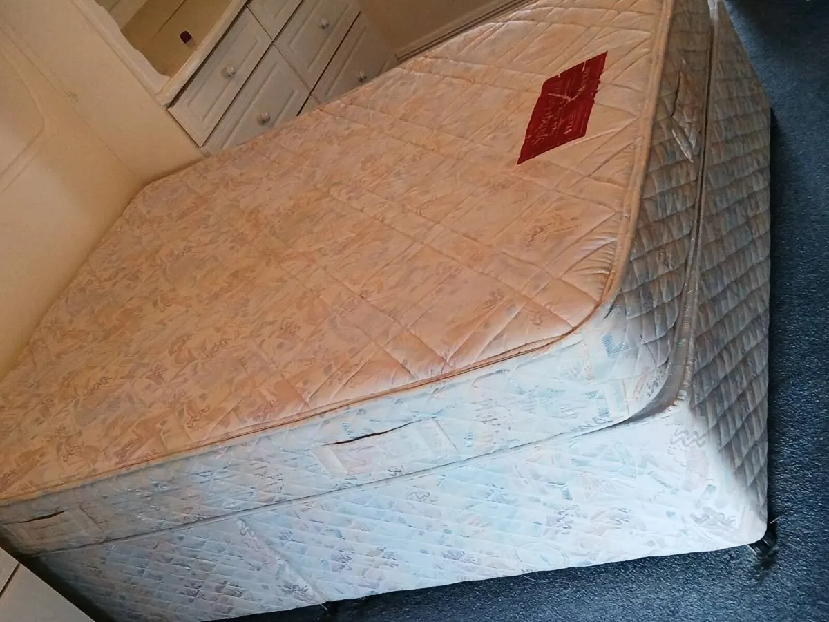 Double bed... Base and matching Mattress - Image 2
