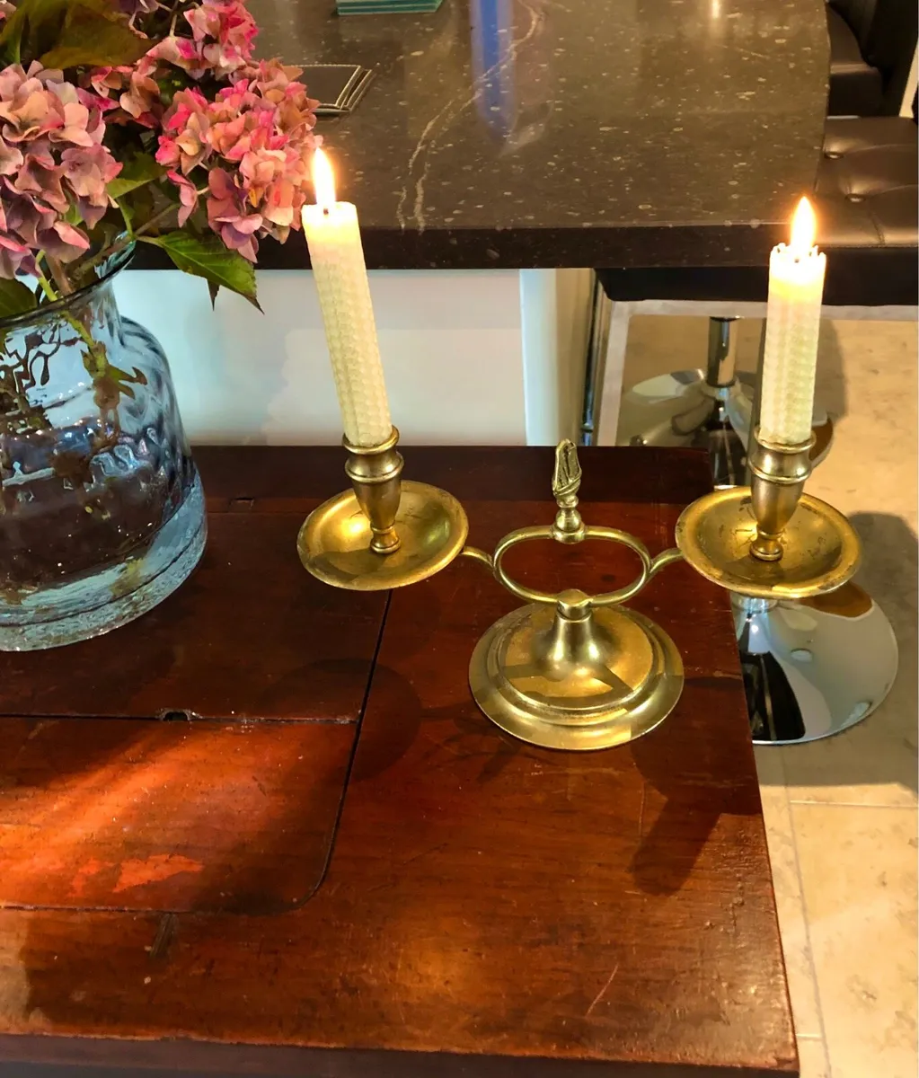 Brass candle holders - Image 4