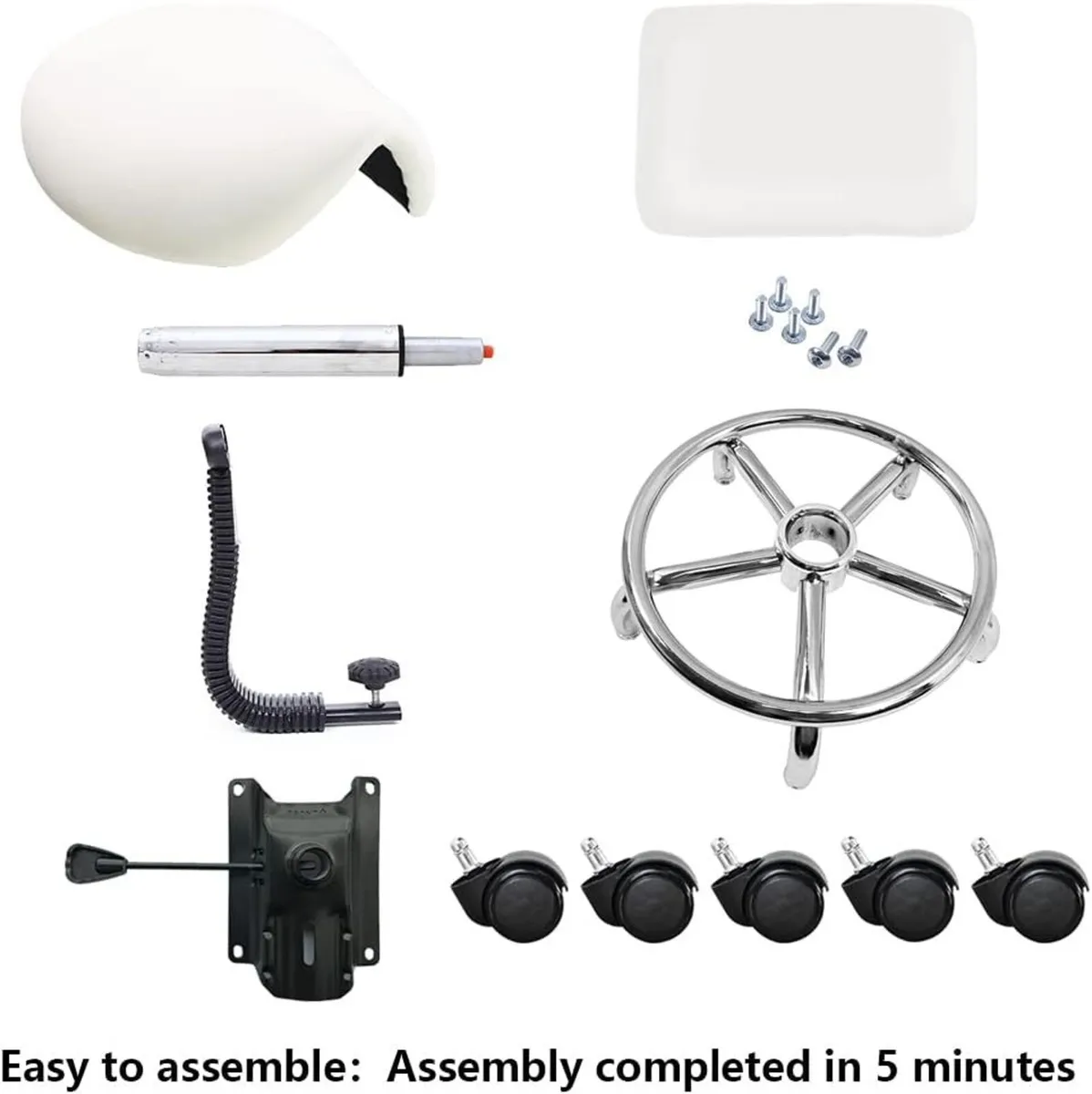 Swivel Saddle Stool with Adjustable Height - Image 4
