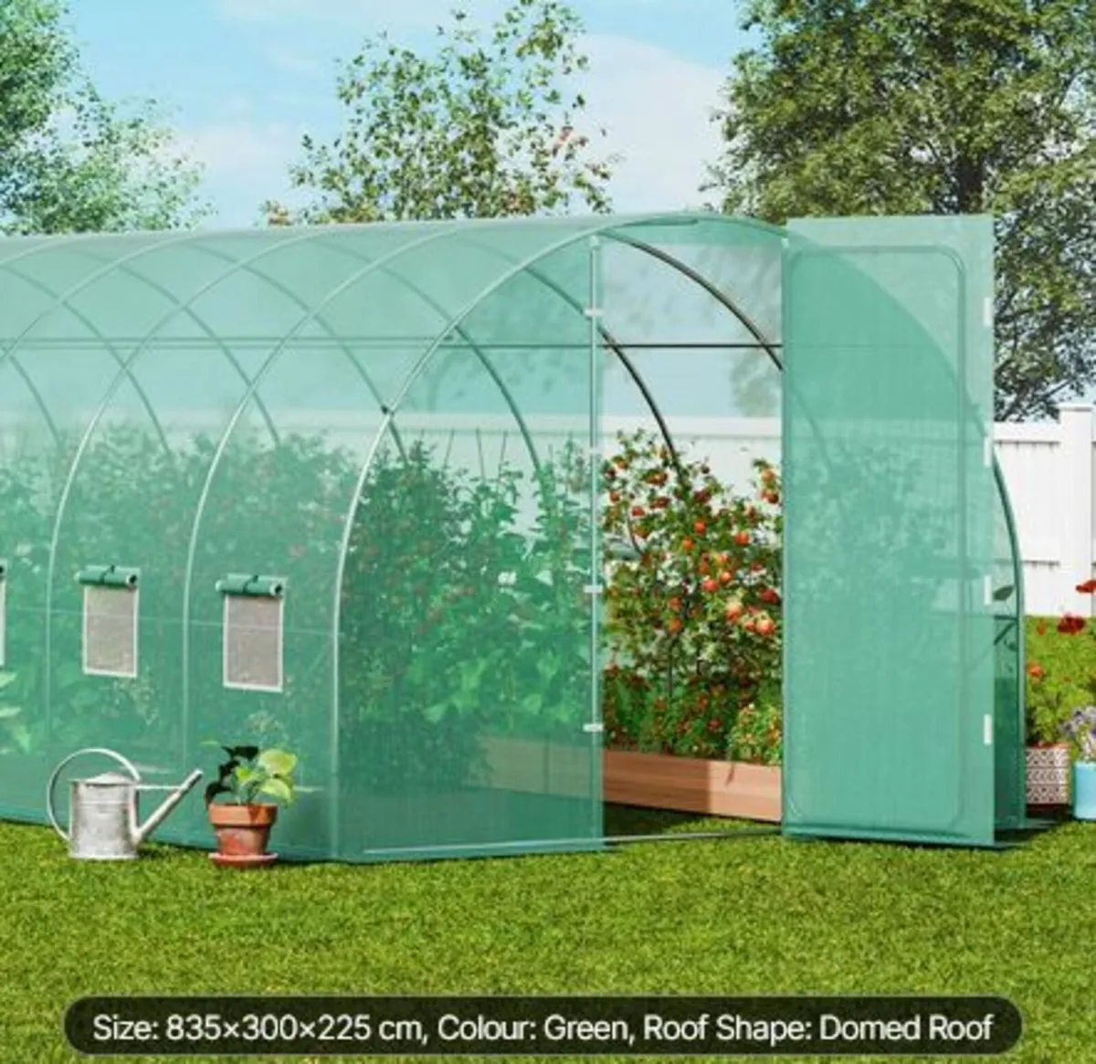 Walk-in Tunnel Greenhouse, 27.4x9.5x7.4 ft Hoop - Image 4