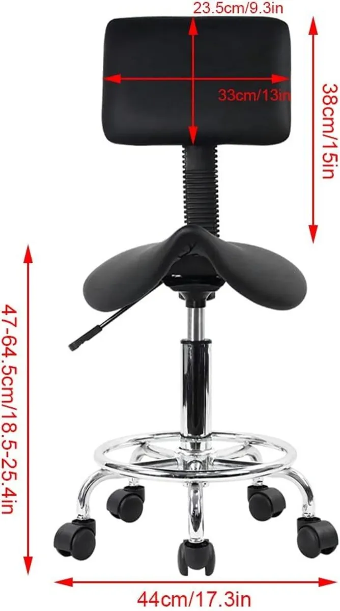 Ergonomic Saddle Stool with Adjustable Height - Image 4