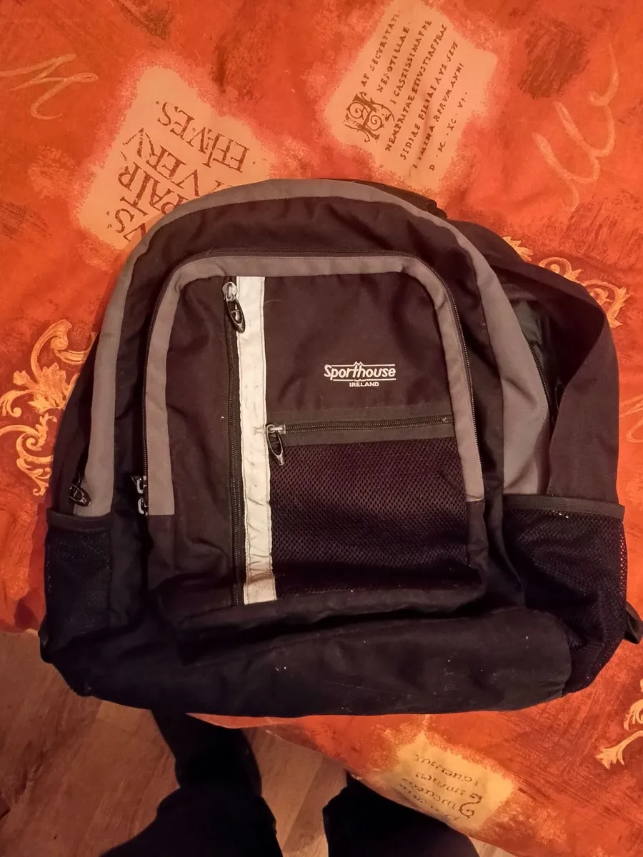 Sporthouse Ireland Backpack – Black/Grey - Image 1