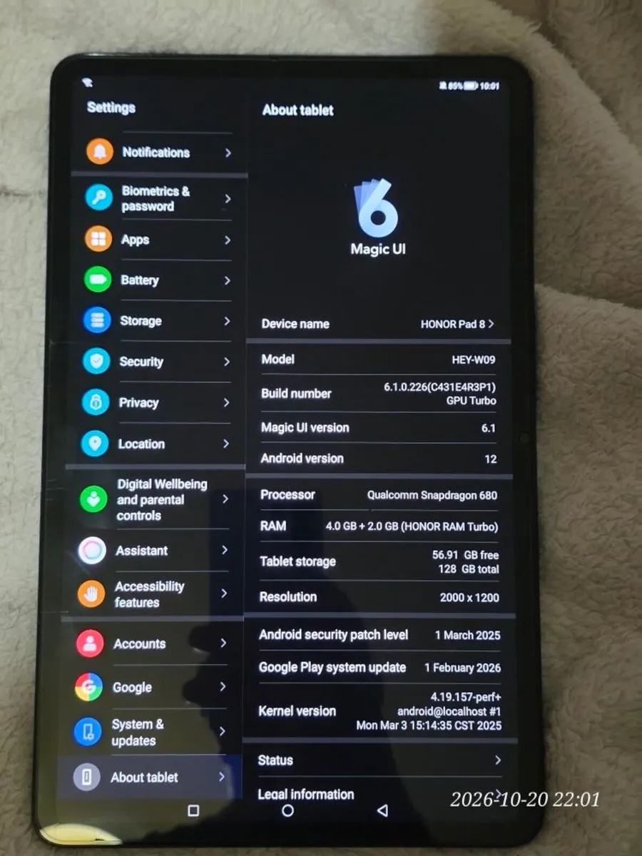 Honor Pad 8 12 inch 128GB Tablet - Good Condition - Image 2