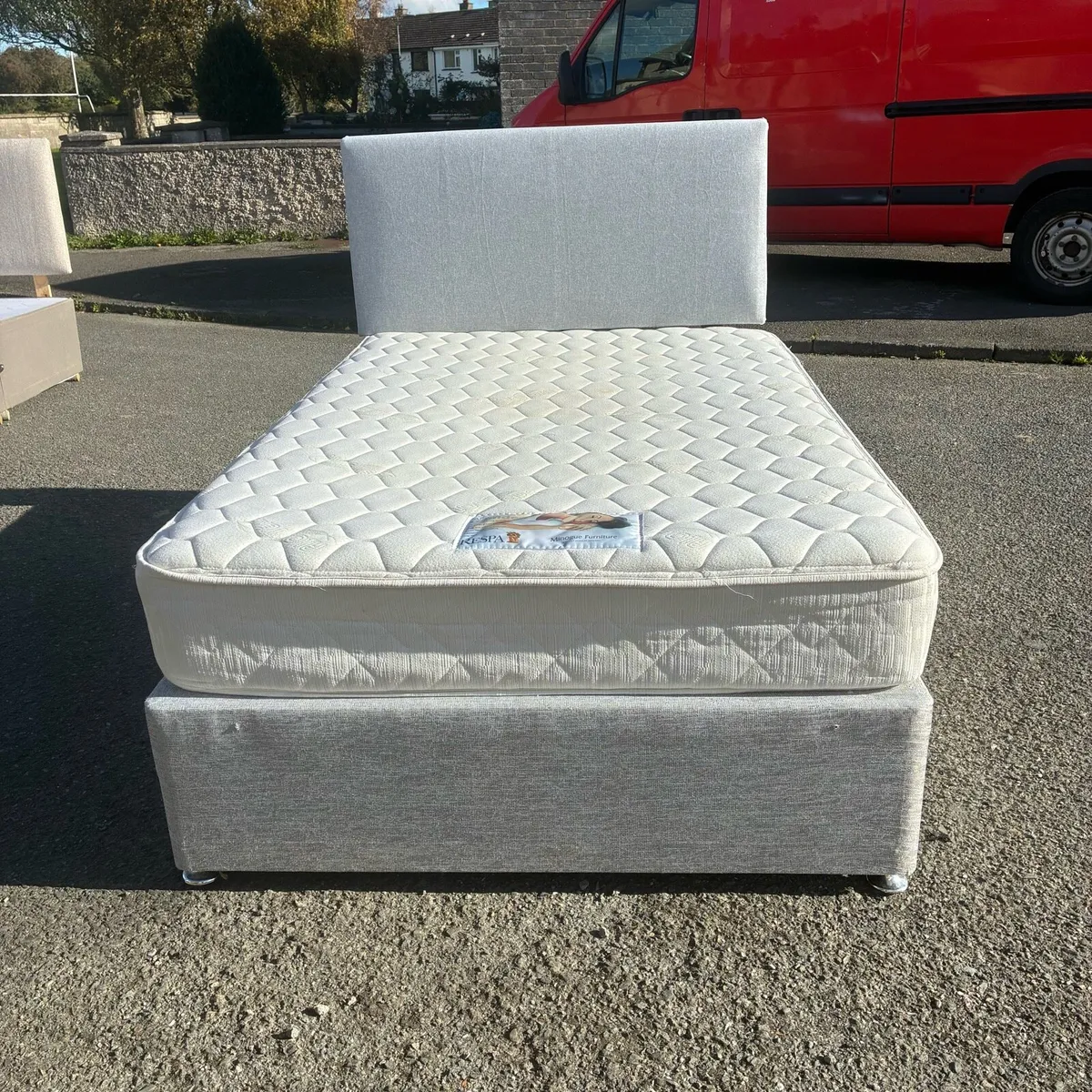 Lovely Grey 4ft Small Double Bed - Image 1