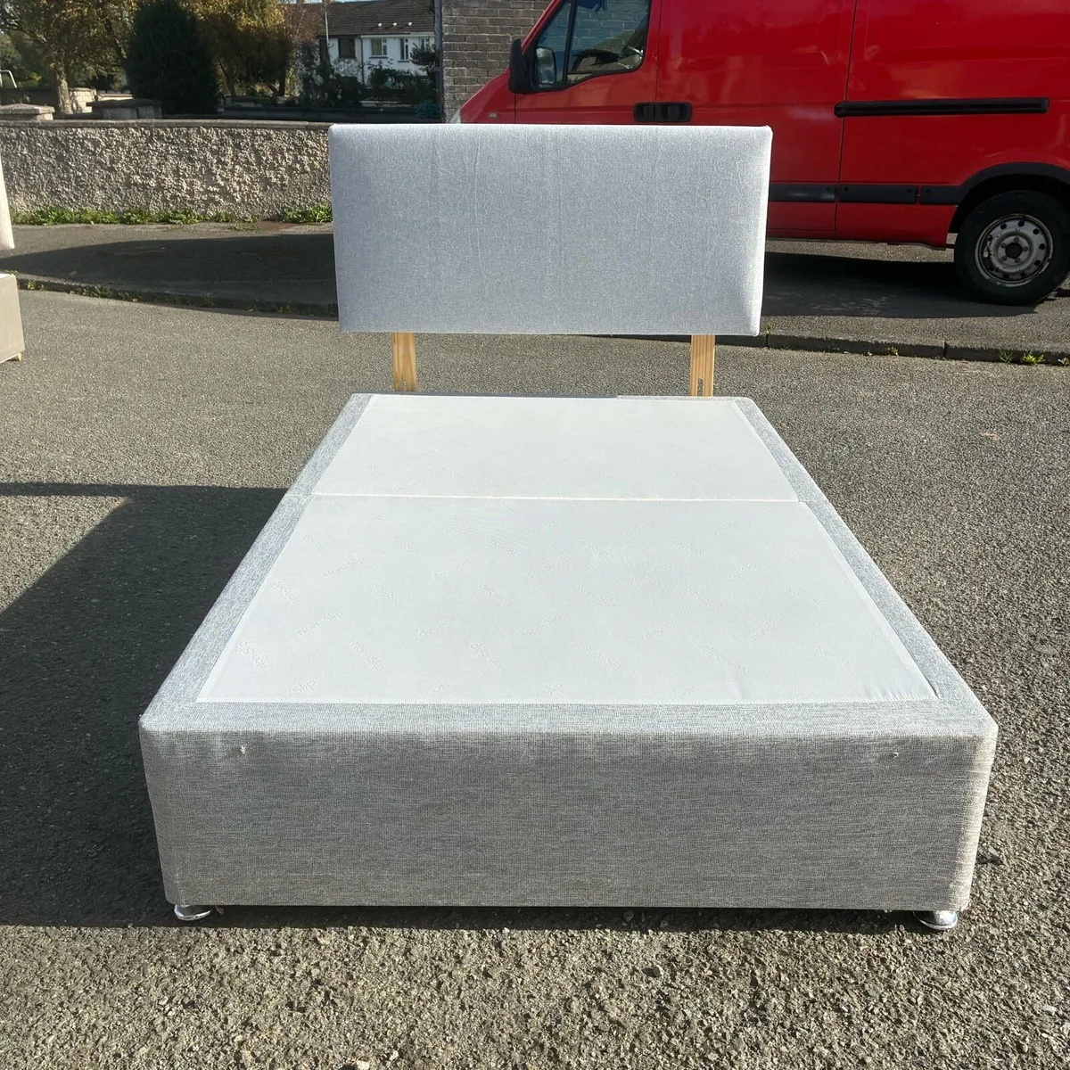 Lovely Grey 4ft Small Double Bed - Image 2