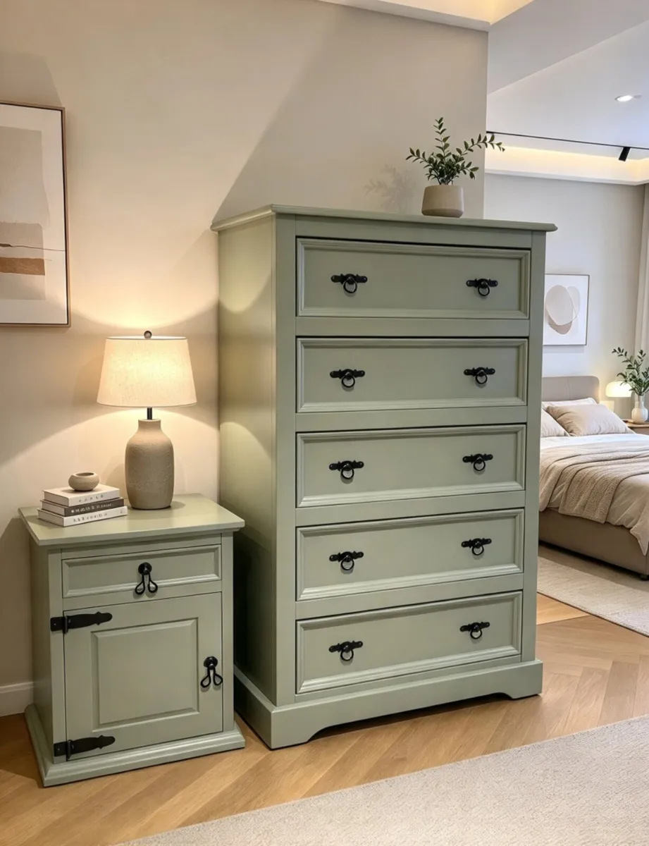 Chest of Drawers and Bedside Locker - Image 2