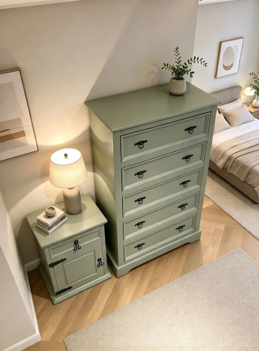 Chest of Drawers and Bedside Locker - Image 3