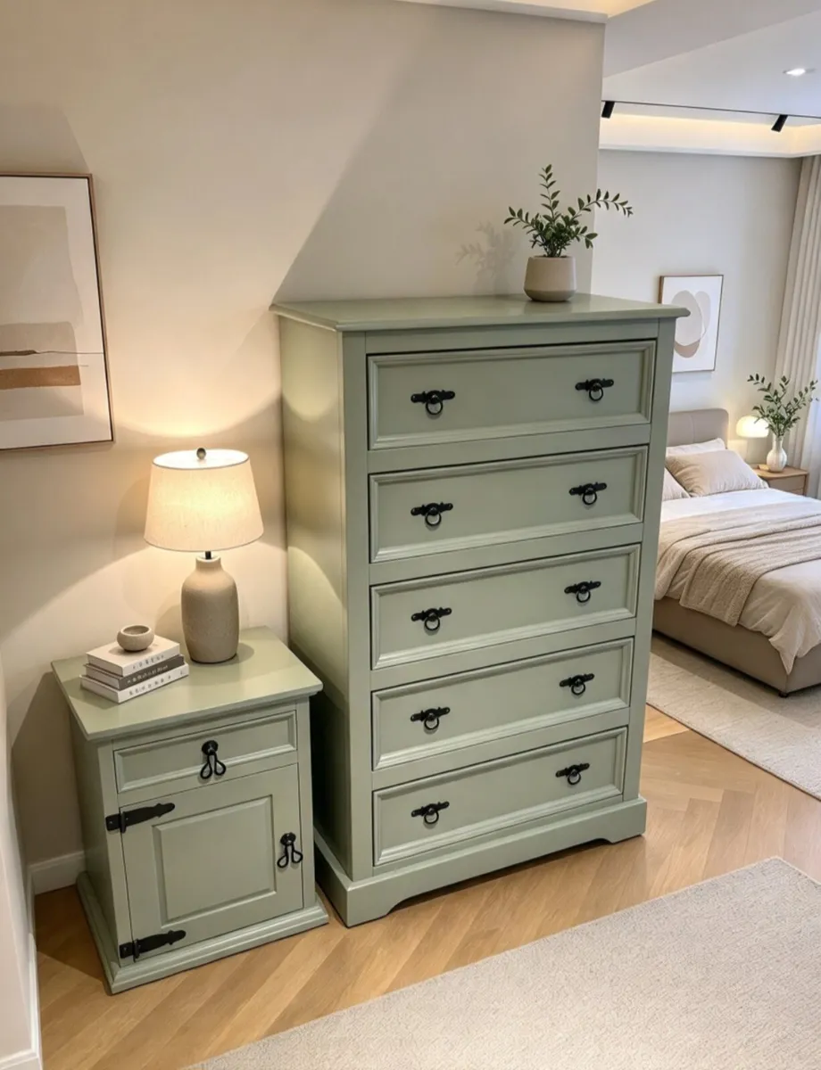 Chest of Drawers and Bedside Locker - Image 4