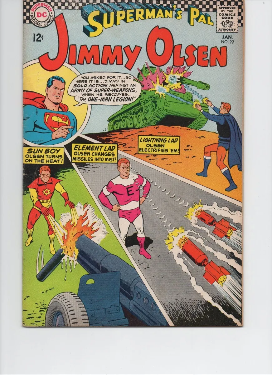 JIMMY OLSEN #99 The One-Man Legion 1967 DC SILVER - Image 1