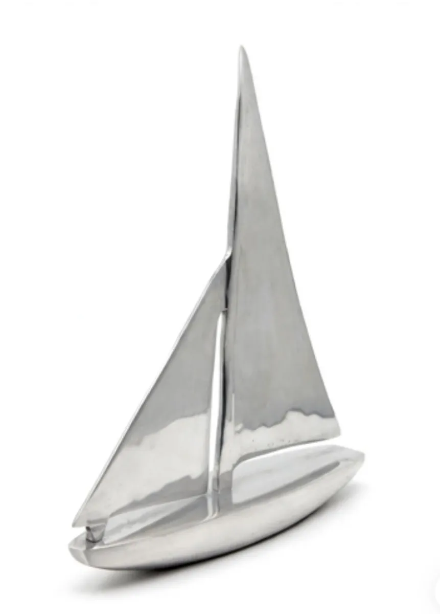 Large sailing boat sculpture 37cm high - Image 2