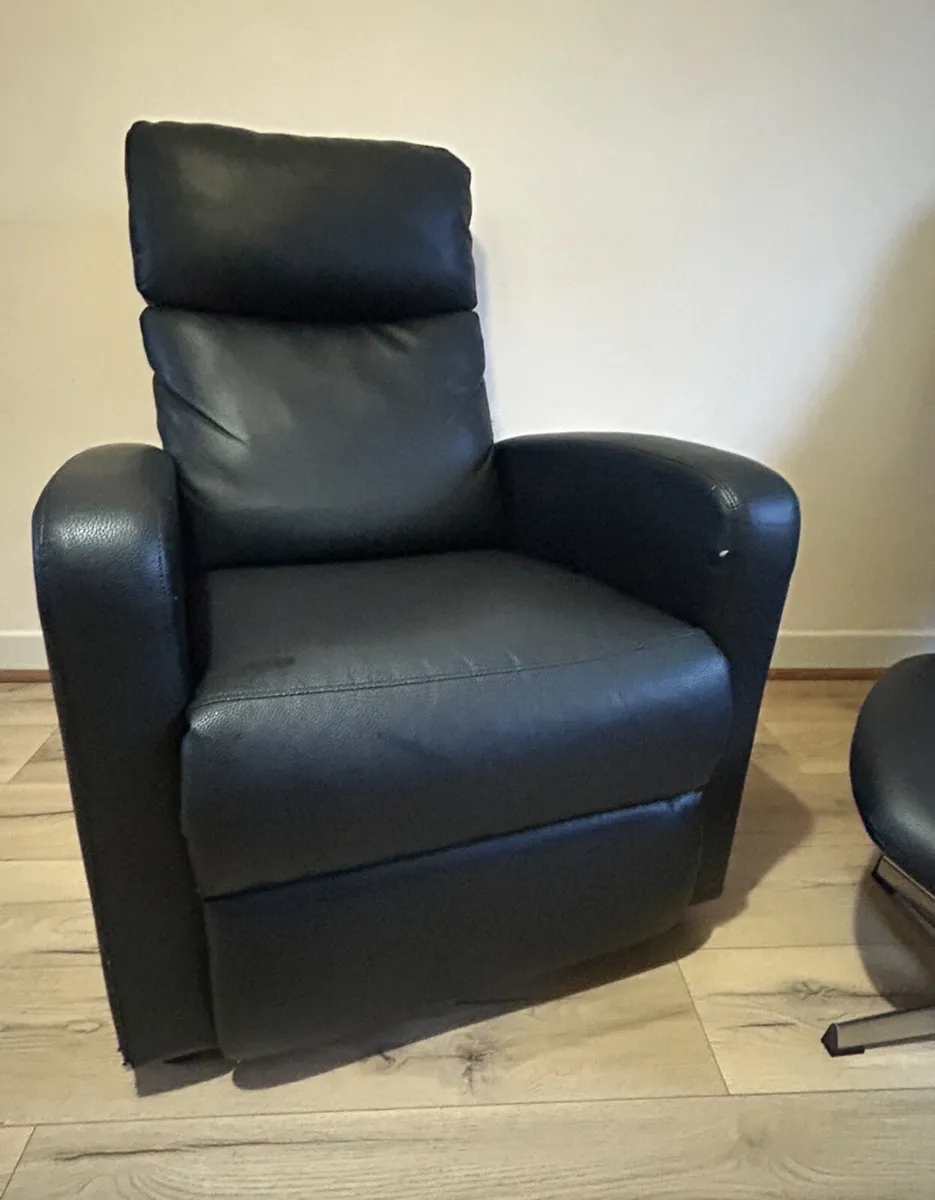 Leather Recliner/ chair footstool - Image 2