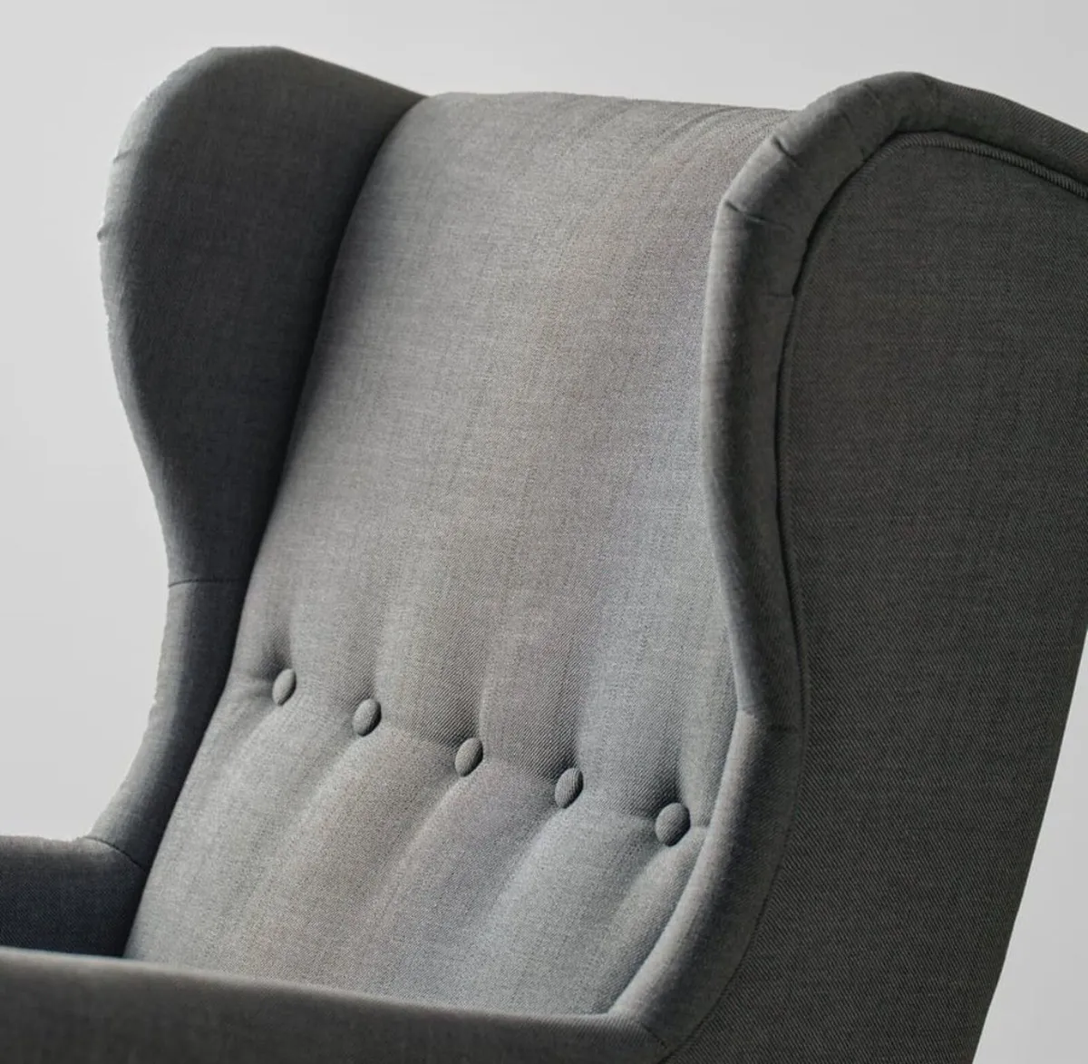Wing chair, Armchair Ikea STRANDMON dark grey - Image 1