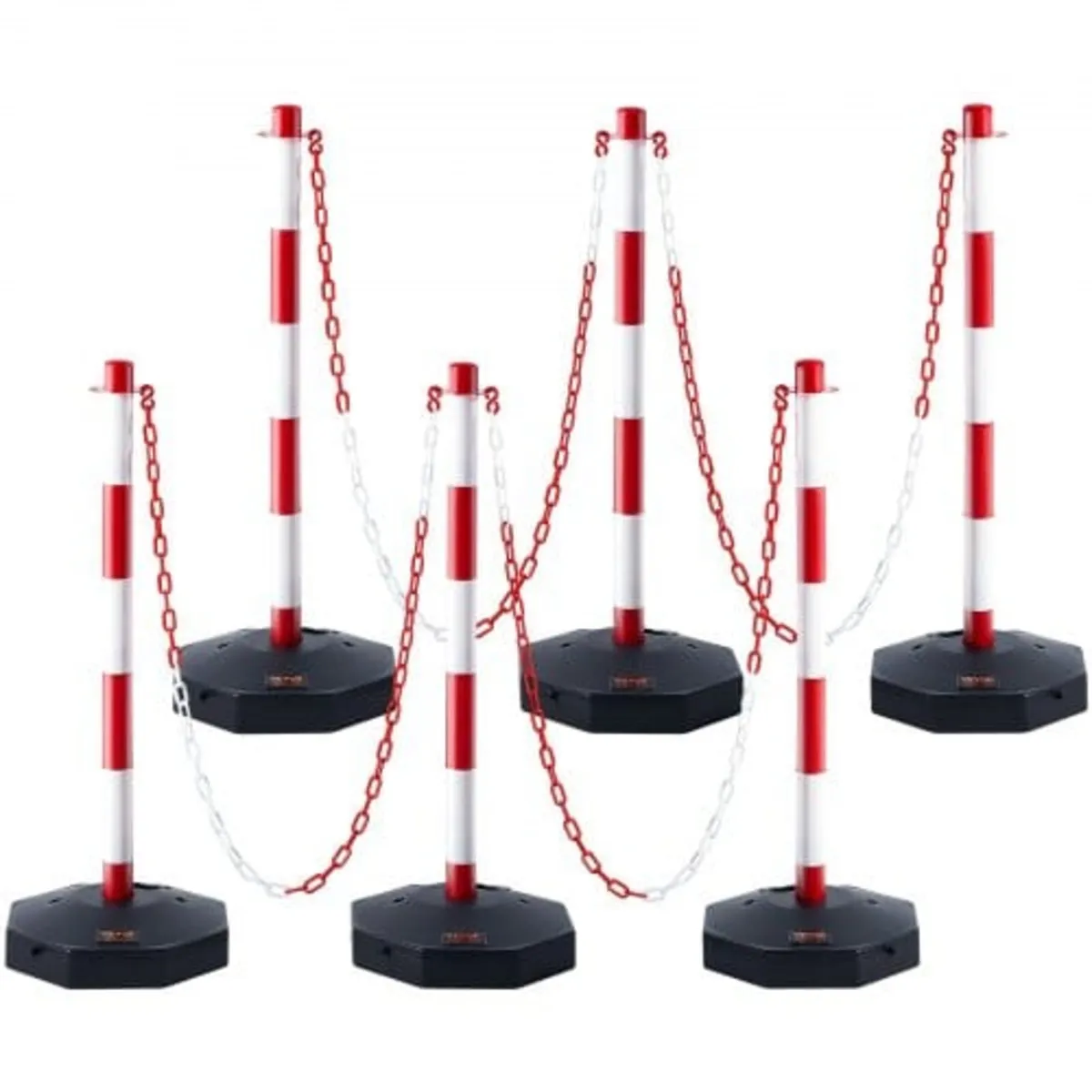 Adjustable Traffic Delineator Post Cones, 6 Pack, - Image 1