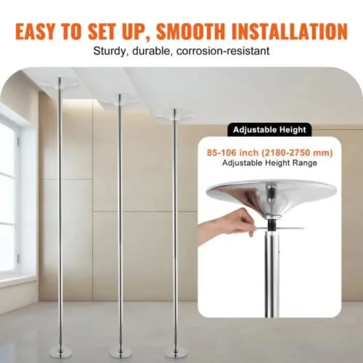 Professional Dancing Pole, Spinning Static Dancing - Image 4