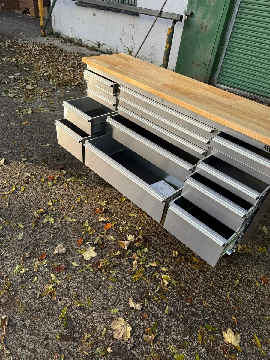 Manarola 72″ 15 Drawer Stainless Steel Tool Cabine - Image 2