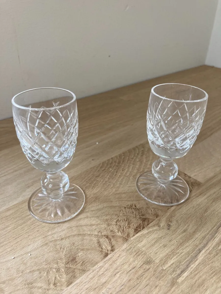 Waterford Crystal Glasses x 2 - Donegal Pattern - Image 1