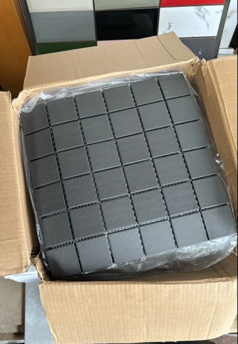 Joblot Tile 2 Sq metres Black mosaic Anti Slip