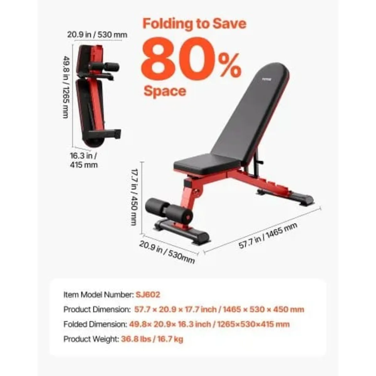 Weight Bench, 1200lbs Heavy Duty Stable Weight Ben - Image 4