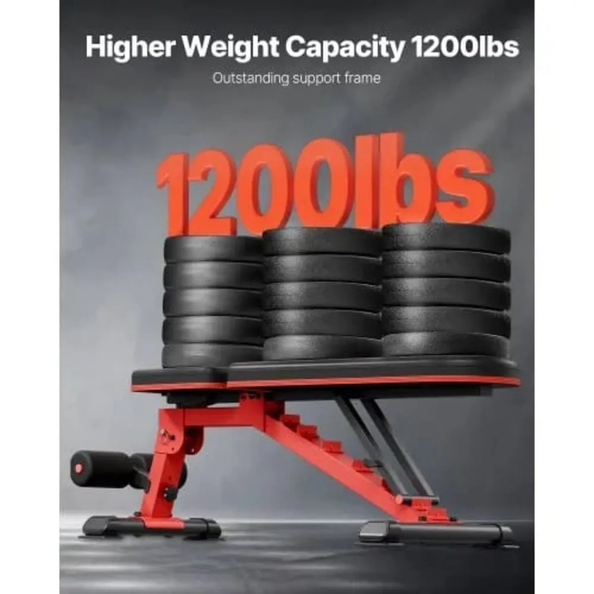 Weight Bench, 1200lbs Heavy Duty Stable Weight Ben - Image 3