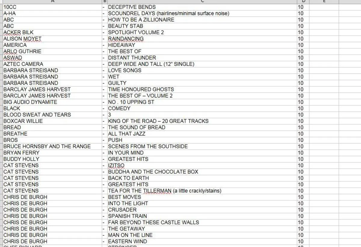 ROUND UP OF VINYL RECORDS €10 EACH - ALL CLEANED - Image 1